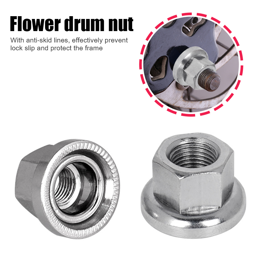 Cycling Gear Hub - Steel Bicycle Hub Nut M10 Fixed
