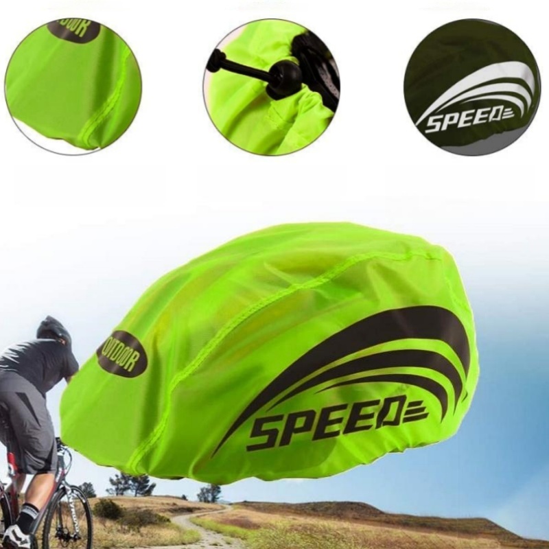 Cycling Visibility Gear - Reflective Letter Bike Helmet Rain Cover