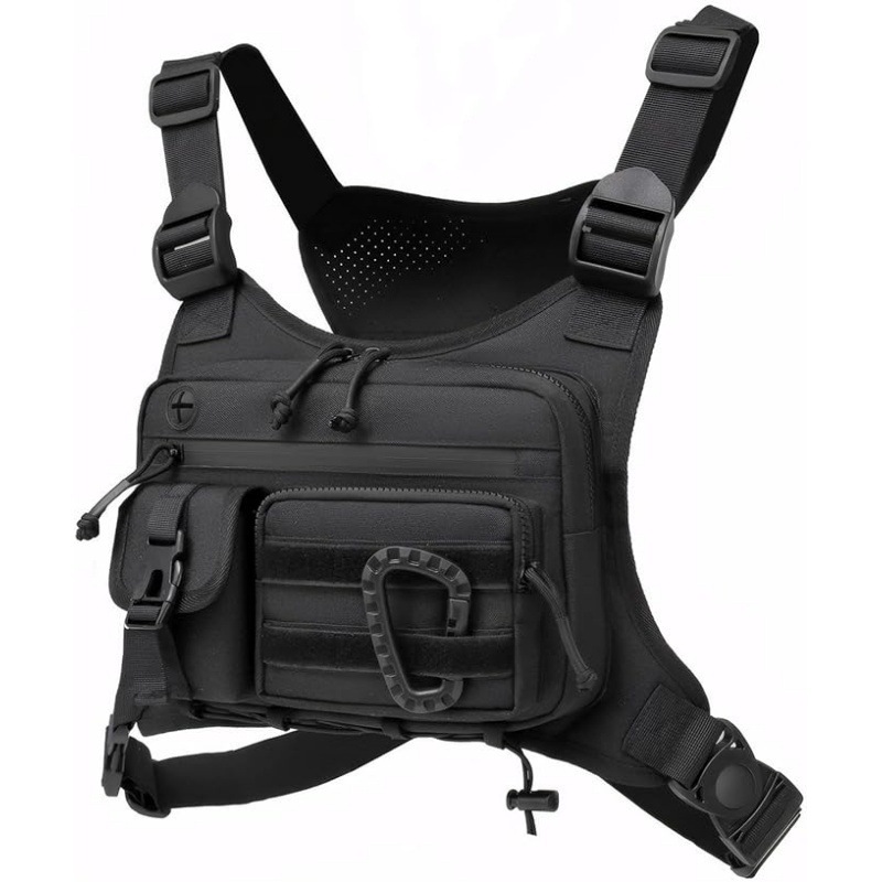 Cycling Gear Bag - Men's Tactical Chest Vest Bag EDC