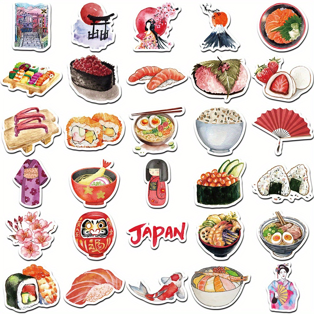 64pcs Watercolor Japan Travel  - Cycling Gear Japan ulasan dan harga