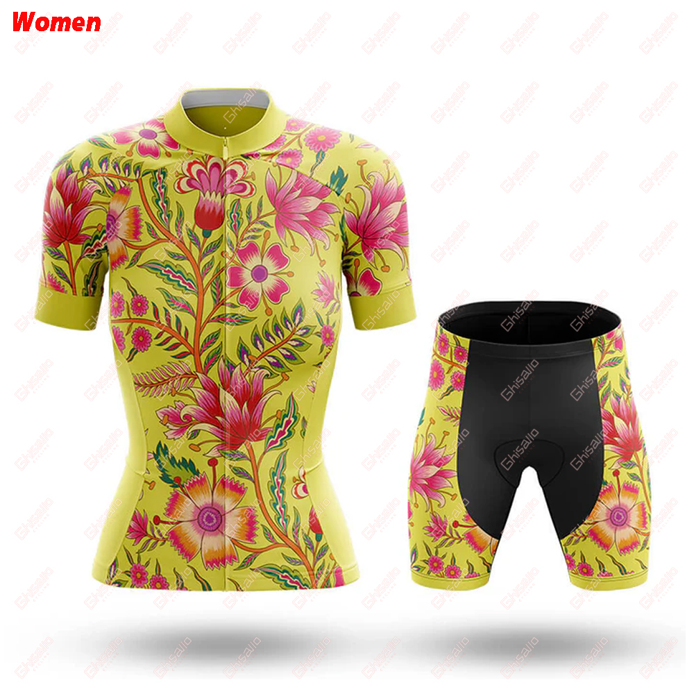 Floral Cycling Bicycle Clothin - Cycling Gear Girls ulasan dan harga