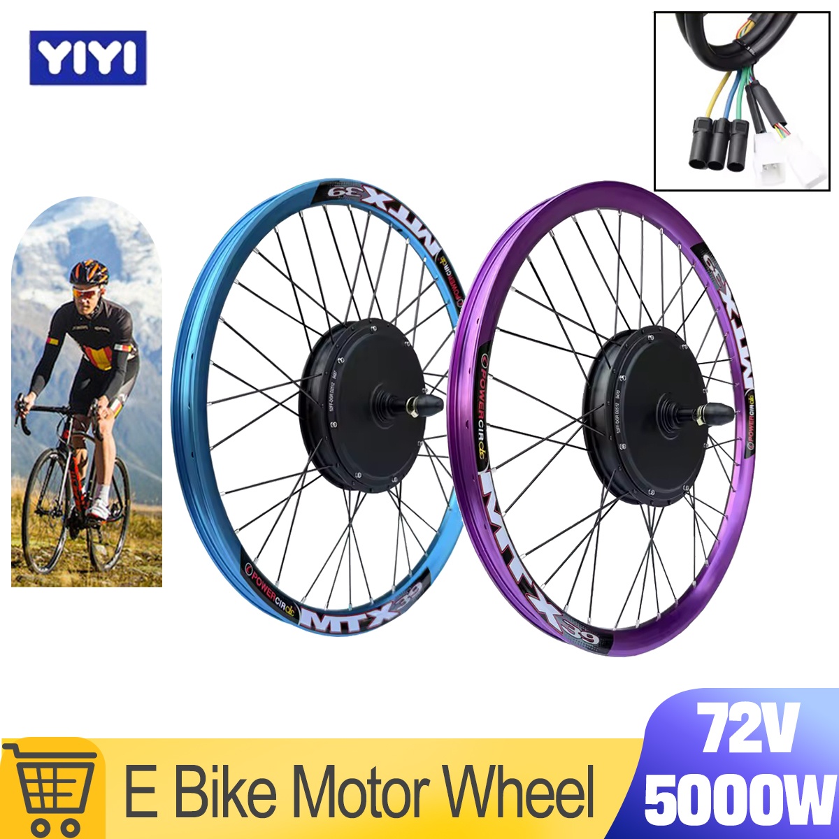 72V 5000W MTX39 EBike Motor Wh - Cycling Gear Hub ulasan dan harga