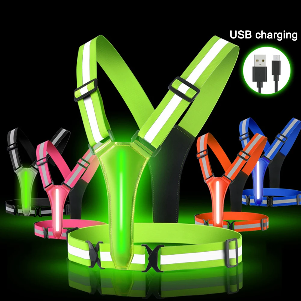 LED Running Vest USB Rechargea - Cycling Visibility Gear ulasan dan harga