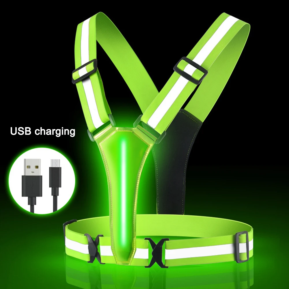 LED Running Vest USB Rechargea - Cycling Visibility Gear ulasan dan harga