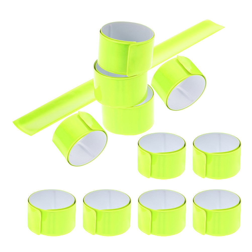 12Pcs Reflective Slap Bracelet - Cycling Visibility Gear ulasan dan harga