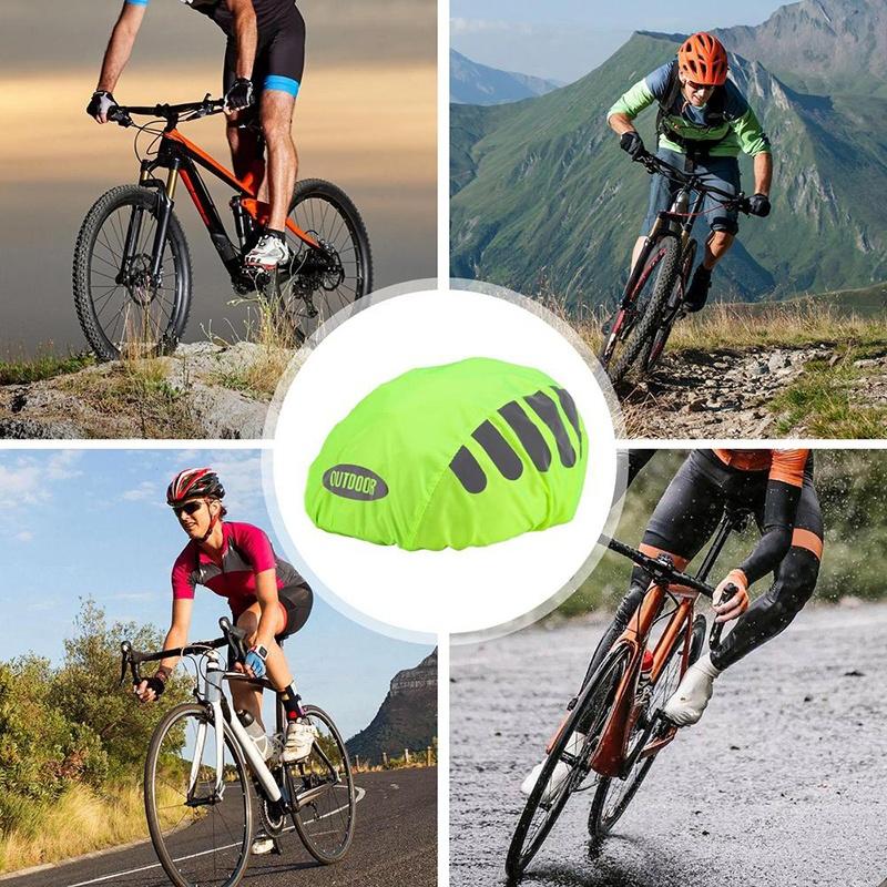 1 Pcs Bike Helmet Rain Cover W - Cycling Visibility Gear ulasan dan harga