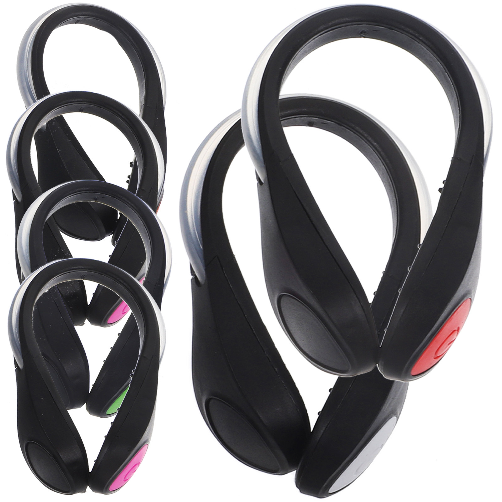 6Pcs LED Shoe Clip Lights Gear - Cycling Visibility Gear ulasan dan harga